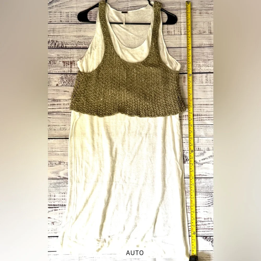 Free People Green & White Sweater Tank Dress - Picture 8 of 8